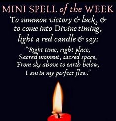 Good Luck Chant Spell, Spells That Actually Work, Candle Magic Spells, Red Candle, Witch Quotes