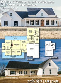 two story house plans with 3 car garages and an open floor plan in the middle