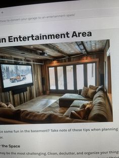 an entertainment area is featured in this article