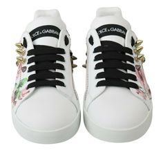 Dolce & Gabbana Gorgeous, brand new with tags 100% Authentic Dolce & Gabbana leather sneakers. Modell: Sneakers Color: White with pink Roses print Material: 100% Leather Motive: Floral Roses Crystals: Multicolor Sole: Rubber Logo details Made in Italy Very exclusive and high craftsmanship White And Pink Roses, Roses Print, Floral Sneakers, Fashion Forever, Dolce E Gabbana, Rose Print, Dolce & Gabbana, Dominican Republic, Sneakers Shoes