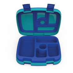 This Bentgo kids lunch box offers durable, leak-proof, on-the-go meal and snack packing in a fun, convenient container. Drop-proof, rubber-coated edges and sturdy design are ideal for active kids on the go Leak-proof technology keeps meals and snacks fresh and mess-free during transport 5 practical compartments portioned perfectly for a child's appetite BPA free Add new feature hereWHAT'S INCLUDED Bentgo Kids compartment lunch box, free eBook with 30 kid-friendly recipes and meal ideas & use Functional Blue Lunch Box For School, Blue Rectangular Lunch Box For Outdoor Activities, Functional Blue Lunch Box For Outdoor Activities, Bentgo Kids, Lunch Box With Compartments, Camp Gear, Kids Camp, Snack Packs, Active Kids