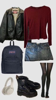 Jeans Skirt, Mode Inspo, 가을 패션, Outfit Inspo Fall, Lookbook Outfits, Style Outfits, Grunge Outfits