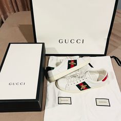 Pre Owned In Pristine Conditions Size 42 Us With Box And Shoe Bags Gucci Custom Lace-up Sneakers With Embroidered Logo, Gucci Leather High-top Sneakers With Embroidered Logo, Gucci Custom Low-top Sneakers With Embroidered Logo, Shoe Bags, Gucci Shoes, Mens Shoes Sneakers, Shoes Sneakers, Men's Shoes, Gucci