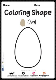 an easter egg with the words coloring shape oval