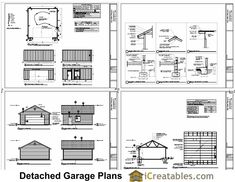 the plans for two story garages