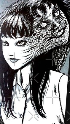 Junji Tomie, Junji Ito Collection, Ito Junji, Tomie Junji Ito, Junji Ito, A Girl, Hair, Anime, T Shirt