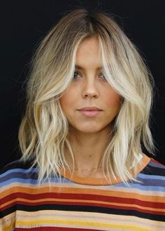 Fine Hair Haircuts, Layered Haircuts Shoulder Length, Trendy We Fryzurach, Messy Waves, Balayage Blonde, 100 Human Hair Wigs, Fresh Hair, Short Bob Haircuts