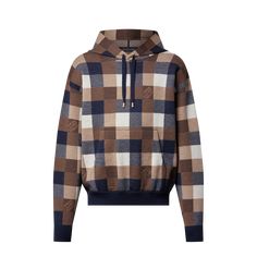 LOUIS VUITTON® - Damier Cashmere And Wool-blend Hoodie - Multico