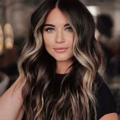 30 Balayage Hair Ideas You Would Want To Try Today - Social Beauty Club Smoky High Contrast Hair, Smokey High Contrast Hair, Brown Hair Trends 2023, Brunette Hair Color Ideas For Summer Dark, Dark Hair For Blue Eyes, Summer Hair Color For Brunettes 2023, 2023 Brown Hair Trends, Breakup Hair Change, Long Hair Color Ideas 2023