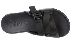 The Chaco® Chillos Slide has a vegan-friendly construction and boasts the iconic Z/Straps with cinch buckle for a comfortable sandal design..Slip-on sandal made of a polyester jacquard webbing straps with synthetic trims..Strappy sandal with ladder lock buckles for easy adjustments and a secure fit..LUVSEAT™ EVA footbed and high-rebound EVA midsole provide superior underfoot cushioning, arch support, and shock absorption..High-abrasion EVA outsole for reliable traction..Imported..Product measure Leather Sport Sandals With Logo Strap For Summer, Casual Leather Sandals With Logo Strap, Casual Summer Sandals With Logo Strap, Casual Black Sandals With Logo Strap, Summer Beach Nylon Slides, Black Sandals With Logo Strap For Summer, Black Sport Sandals With Logo Strap For Summer, Adjustable Synthetic Slides With Straps, Chaco Slides