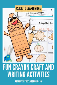 the fun crayon craft and writing activities for kids to do on their own