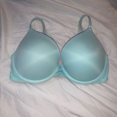 Super Cute Light Ice Blue Push Up Bra Size 32 D In Brand New Condition. Worn Once. Stretch Underwire Bra In Light Blue, Light Blue Stretch Underwire Bra, Light Blue Push-up Bra, 32d Bra, Cute Bras, Demi Bra, Bras And Panties, Push Up Bra, Ice Blue