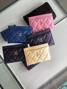 Card Holder Chanel, Luxury Card Holder, Chanel Card Holder, Aesthetic Bags, Card Purse, Coin Card, Luxury Card