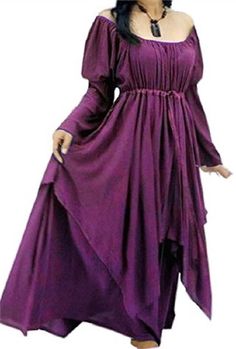 7 Layered Maxi Dress, Viking Dress, Dress Layered, Cottagecore Dress, Full Length Dress, Maid Dress, Peasant Dress, Fantasy Dress, Fairy Dress