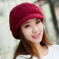 Womens Warm Windproof Crochet Skullies Knitted Woolly Hat Winter Cap Feature: The first choice for fashion women is a good choice for going out. Warm and comfortable, to accompany you through the long cold winter. The best gift for your baby and your love. Fashion warm hat. The knit flexibility is large and suitable for any size. Material: Acrylic Cap circumference:54-58CM Brim:5.5CM Style: hair ball, neck protector Very flexible and suitable for all ages. Suitable for occasions: everyday, casua Crochet Woolly Hat, Cap Winter, Wooly Hats, Knitted Beret, Ski Cap, Girl Beanie, Wool Berets, Beanie Cap, Winter Cap