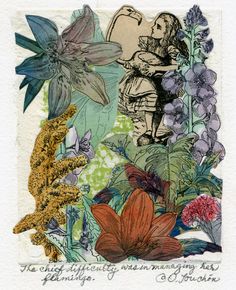 an image of flowers and plants on paper