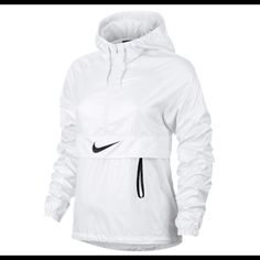 Nike Wind Breaker! Very Cute Size Small! Nike Sporty Windbreaker With Adjustable Hood, Nike Functional Windbreaker, Nike Hooded Windbreaker With Moisture-wicking, Nike Moisture-wicking Hooded Windbreaker, Nike Nylon Windbreaker With Double-lined Hood, Nike Windbreaker, Black Nikes, Nike Jacket, Nike Women