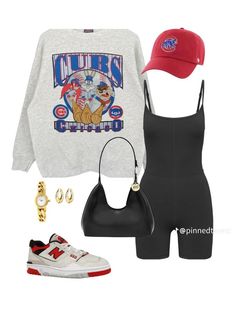 Chicago Cubs Outfit, Chill Outfits, Gaming Clothes, Looks Style, Lookbook Outfits, Looks Vintage, Chicago Cubs, Outfits Casuales, Comfy Outfits