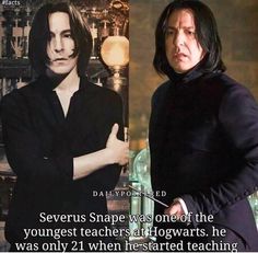 a man standing next to a poster with the caption steve snopes was one of the youngest teachers of hogwarts he was only 21 when he started teaching