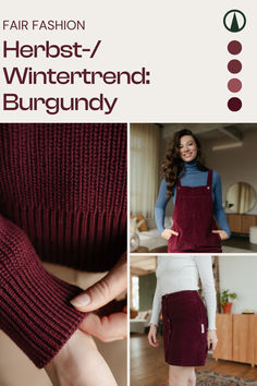 An dieser Trendfarbe kommt diesen Herbst keiner vorbei. Burgunderrot passt perfekt zur Jahreszeit. Colour Combo, Soft Autumn, Rory Gilmore, Mix N Match, Color Combos, Winter Outfits, Fall Winter, Make Up, Wonder