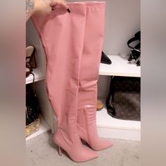 In Perfect Condition Never Worn. Without Box. Baby Pink Color.. Feel Free To Ask Any Questions Pink Thigh High Boots, Baby Pink Color, Baby Pink Colour, Box Baby, Shoes Pink, Thigh High Boots, Steve Madden Shoes, Thigh High, Thigh Highs