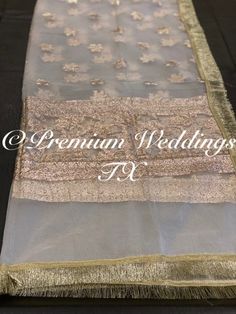 NO REFUNDS - NO EXCHANGE - NO RETURNS - CANCEL ORDER WITHIN 12 HOURS OF PURCHASE * Material:        * Organza fabric       * Gold Banarsi Border & Pattern       * Gold Fringe/Frill Border * Perfect for any occasion! * Add a little simple touch to your nikkah with beautiful white with gold banarsi dupatta to add more simplicity yet make it elegant and chic outfit. * White is a color of simplicity and purity and to add that your wardrobe reminds you of this - wear colors with good intentions and b Nikkah Dupatta, Banarsi Dupatta, Diwali Outfits, Eid Outfits, Women Scarves, Pastel Roses, Gold Fringe, Outfit White, Border Pattern