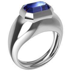 Keep It Cleaner, Fashion Rings, Blue Sapphire, Jewelry Rings, Sapphire, White Gold, Sculpture, Ring, Stone