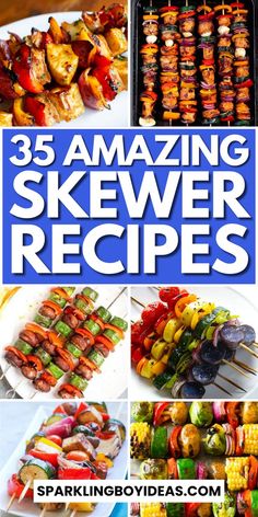 Skewer recipes are perfect for any occasion. Discover a variety of grilled skewers, including chicken skewers, veggie skewers, and beef skewers. Try BBQ skewer ideas and seafood skewers are great for summer skewers and kabob recipes. Enjoy fruit skewers, appetizer skewers, and party skewers for gatherings. Explore healthy skewer recipes like vegetarian skewers, tofu skewers, and Mediterranean skewers. Don't miss out on pork skewers, teriyaki skewers, and shrimp skewers for delicious meals. Bbq Skewer Ideas, Healthy Skewer Recipes, Mediterranean Skewers, Skewer Ideas, Vegetarian Skewers, Seafood Skewers, Summer Skewers, Party Skewers, Teriyaki Skewers