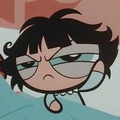 an animated image of a person in bed with eye glasses on their face and nose