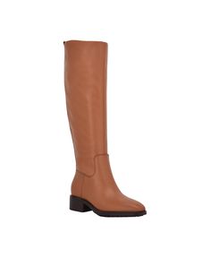 in stock Brown Knee Boots, Basic Boots, Brown Riding Boots, Tall Riding Boots, Calvin Klein Woman, Tall Boots, Womens Calvin Klein, Natural Leather, Knee Boots