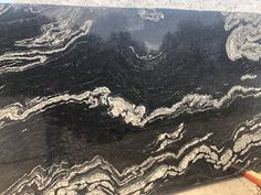 Black Titanium Quartz Slab,118''x73''x1.18'', $60/sf include installation White Springs Granite, Black Marble Tile, Art Deco Bathroom, Bathroom Decor Luxury, Titanium Quartz, New York City Apartment, Quartz Slab, Marble Tiles, Stone Countertops