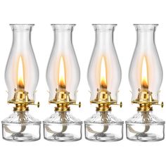 PRICES MAY VARY. Package Include: you will receive 4 pieces of chamber oil lamps, each lamp is composed of a windproof glass lamps, a glass lamp holder and a metal flame regulator, retro and beautiful, suitable for table decoration, light up your home decoration; Warm reminder: it does not contain oil, please soak the wick with oil before lighting Quality Material: the retro glass kerosene lamp is made of transparent thickened glass shade, which is heat resistant, clear and easy to clean, the fl Oil Lamp Centerpiece, Kerosene Lantern, Lamps Vintage, Lamp Oil, Citronella Oil, Oil Lantern, Standard Lamps, Kerosene Lamp, Glass Lamp Shade