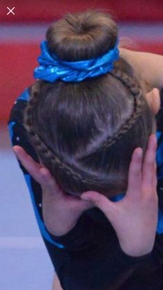 Gymnastics Competition Hair, Volleyball Hair Bows, Hair Competition, Gym Hair, Pony Hairstyles