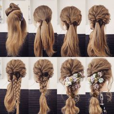 I love the asymmetry of this style. -EA Hairstyles Crazy, Crazy Hairstyles, Fancy Hairstyles, Dream Hair, Crazy Hair, Love Hair