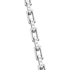 Monogram Chain Necklace S00 - Men - Fashion Jewelry | LOUIS VUITTON ® White Gold Engraved Link Chain Necklace, Luxury Engraved Link Necklace, Luxury Engraved White Gold Chain Necklace, Monogram Pattern, Monogram Jewelry, Chain Links, Louis Vuitton Official, Silver Colour, Luxury Handbags