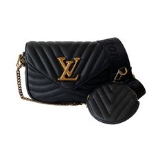 We the ity of this bag or your Full . The bag has been inspected and ated by our experts. Description: Louis Vuitton New Wave Multi Pochette Includes Dustbag and Box Estimate Retail: $2,800 Condition: Pre/Loved in Very Good Condition. Minor marks on the Leather at Inside Flap Details: Black Quilted Cowhide Leather Brass HardwareEmbroidered 'Louis Vuitton' Signature at FrontRemovable Chain StrapDetachable Adjustable Black Fabric Shoulder Strap Removable Round Zipped Coin PurseBlack Fabric Lining Louis Vuitton New Wave Multi-pochette, Multi Pochette Louis Vuitton, Louis Vuitton New, Pre Owned Louis Vuitton, Black Quilt, Diaper Backpack, Sierra Leone, Casual Backpack, New Wave