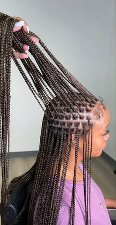 Brown Long Knotless Braids, Braids For Brown Skin, Knotless Braids Dark Skin, Dark Brown Box Braids, Dark Brown Braids, Big Box Braids Hairstyles, African Hair Braiding Styles, Blonde Braids, Box Braids Hairstyles For Black Women