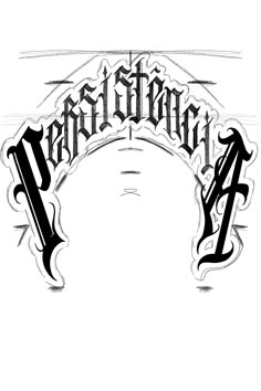 an old school tattoo font design