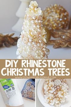 this is a diy christmas tree made out of beads and other things to decorate