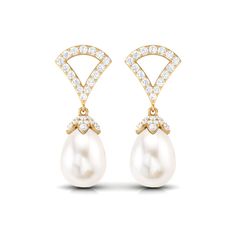 Product Details Radiate trendiness and chic style with Freshwater Pearl Contemporary Earrings, featuring divine drop-shaped pearls for an exquisite look. Product Information SKU SHP-EARRINGS062210030 Weight 1.44 gm (Approximate) FRESHWATER PEARL INFORMATION No.of Stones 2 Pieces Total Weight 5.48 Carat (Approximate) Dimension(approx) Drops-6X9 mm-2 Pcs Color White Cut Brilliant Shape Drops Setting Type Bead-Set Quality Grade AAA DIAMOND INFORMATION No.of Stones 80 Pieces Total Weight 0.56 Carat Luxury Pear-shaped Pearl Drop Diamond Earrings, Luxury Drop Pearl Earrings, Luxury White Pear-shaped Pearl Earrings, Luxury White Drop Teardrop Earrings, Elegant Yellow Gold Drop Diamond Earrings, Luxury White Teardrop Earrings For Formal Occasions, White Luxury Teardrop Earrings For Formal Occasions, Luxury White Pear-shaped Earrings, Formal Drop Pearl Earrings In Fine Jewelry Style