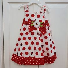 New Brand: Sophie Rose Ladybug Dress Size: 12 Months Color: Red, White And Black Red Cotton Dress For Playtime, Cute Red Cotton Dress, Diy Dresses, Ladybug Dress, Big Girl Dresses, Baby Sewing Projects, Rose Dresses, Month Colors, Diy Dress