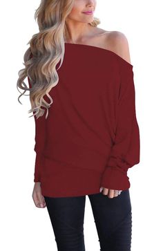 PRICES MAY VARY. Tips: The off the shoulder tops is perfect to match with leggings, jeans, boots and heels. And you can adjust the clothes to one shoulder top, or over both shoulders, off both shoulders, or under one arm Features: off the shoulder tops, off shoulder sweatshirts, batwing sleeve tops, long sleeve shirts, plain t shirt, loose long tunic tops, knit jumper, dolman sleeve blouse, batwing shirts, oversized sweater, one shoulder top Occasions: Cute fall tshirts for women great for Casua Women Fall Tops, Batwing Sleeve Sweater, Oversized Pullover Sweaters, Batwing Sleeve Top, Loose Pullover Sweater, Batwing Blouse, Fall Pullover, Off The Shoulder Tops, Off Shoulder Shirt