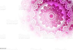 a pink and white circular design on a white background with space for text or image