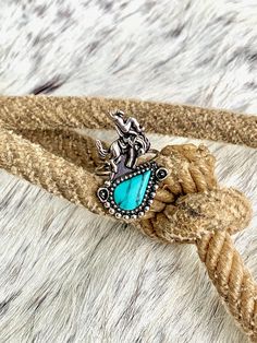 Western Bucking Horse Cowboy featuring Faux Turquoise Stone Cuff Ring  Adjustable in size ** Made with alloy metals Horse Cowboy, Bucking Horse, Cuff Ring, Cuff Rings, Turquoise Stone, Rings Statement, Necklaces Bracelets, Statement Rings, Cowboy