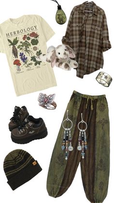 Cottagecore Outfits, Hippie Outfits, Retro Outfits, Grunge Outfits