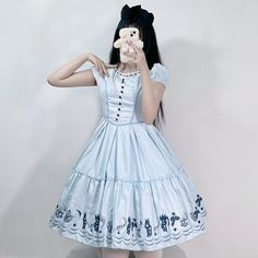 Alice Costume Halloween Lolita Dress
What you’ll get:
Dress,Headwear
Size Chat： Alice In Wonderland Tea Party Outfit, Wonderland Clothes, Alice Costume, Alice In Wonderland Dress, Wonderland Dress, Alice In Wonderland Costume, Wonderland Costumes, Maid Cosplay, Halloween Carnival