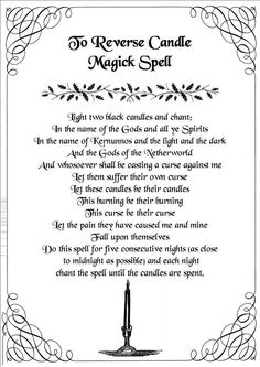 Candle Magick Spells, Karma Spell, Wiccan Candle, Candle Magic Spells, Witchcraft Candles, Magic Spell Book, Black Candle, Healing Spells, Magick Spells