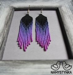 Ultra Violet earrings Style women earrings Long earrings Elegant Purple Beaded Earrings With Colorful Beads, Purple Beaded Dangle Earrings, Purple Beaded Dangle Earrings With Black Beads, Purple Dangle Beaded Earrings With Black Beads, Purple Dangle Earrings With Black Beads, Purple Dangle Beaded Earrings, Purple Beaded Earrings With Dangling Round Beads, Elegant Purple Beaded Earrings With Ear Wire, Elegant Purple Beaded Earrings