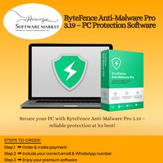 an advertisement for the anti - malware pro software