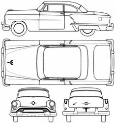 an old car is shown in this drawing, and it's not very easy to draw